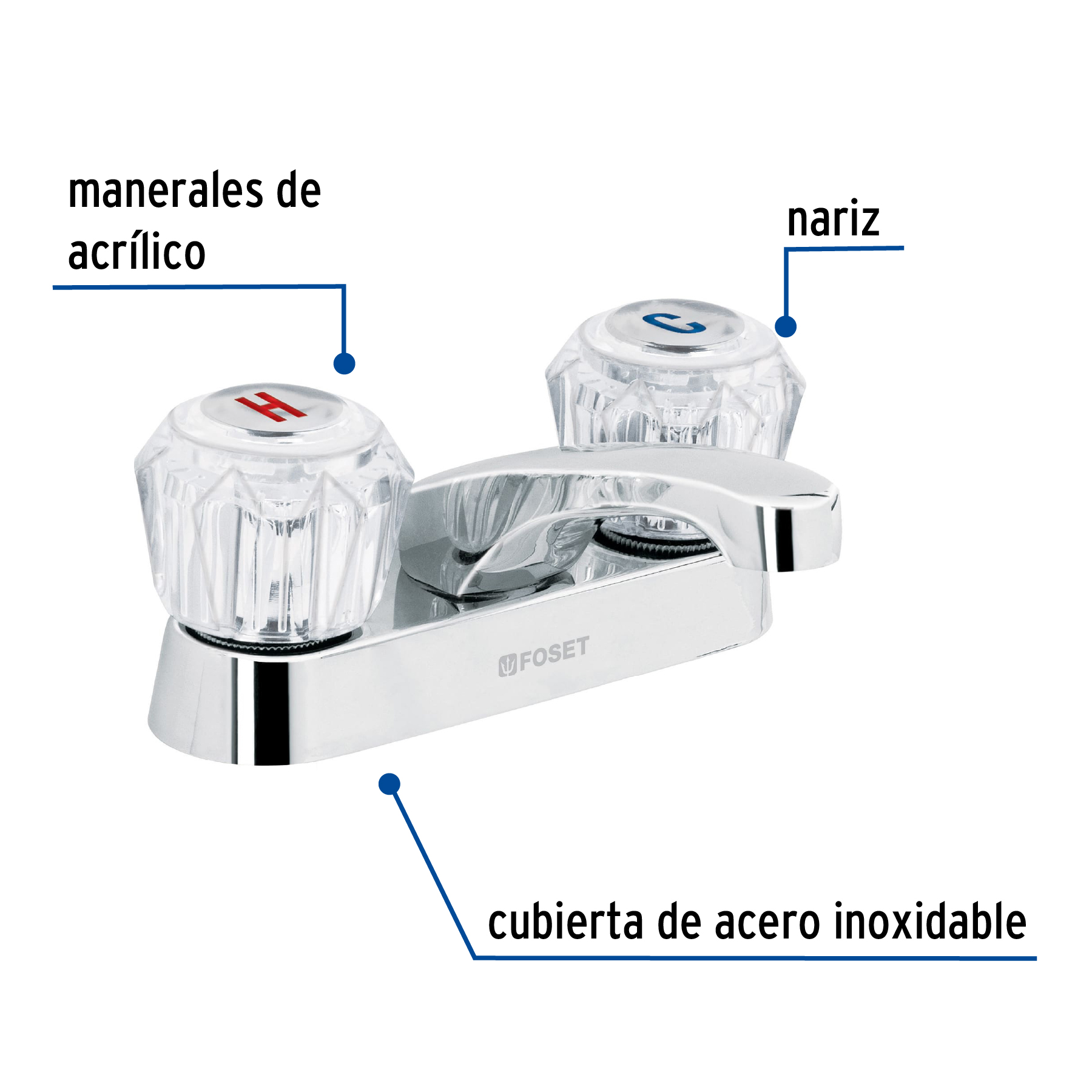 Foto 2 | Mezcladora Foset M048a para Lavabo
