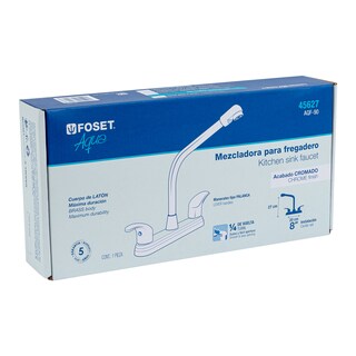 Foto 3 | Mezcladora Inoxidable 8" Foset para Fregadero Cuello Cobra Palanca Aqua color Gris