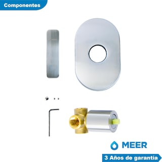 Foto 2 | Mezcladora De Acero Inoxidable Para Regadera, Mezcladora Fabricada En Latón Y Acero Inox Para Ducha (satín)