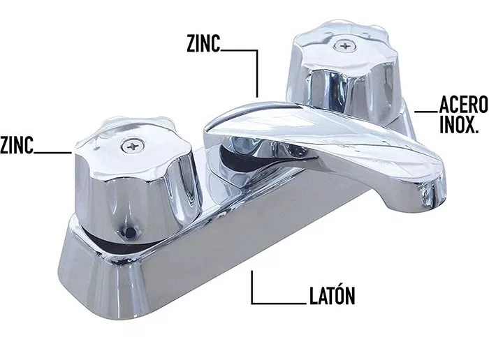 Foto 4 pulgar | Mezcladora Cromada Para Lavabo (resistente Y Duradera), Fabricada En Acero Inox, Zinc Y Latón