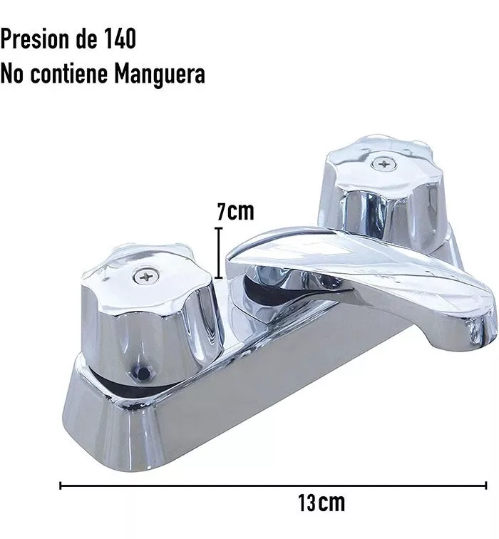 Foto 5 pulgar | Mezcladora Cromada Para Lavabo (resistente Y Duradera), Fabricada En Acero Inox, Zinc Y Latón