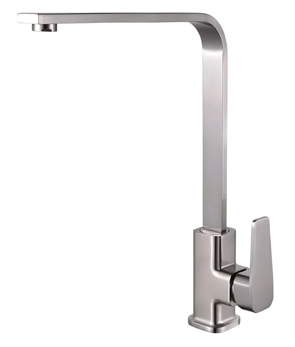 Mezcladora Para Fregadero Grifo Monomando Cocina Con Cubiert Plata