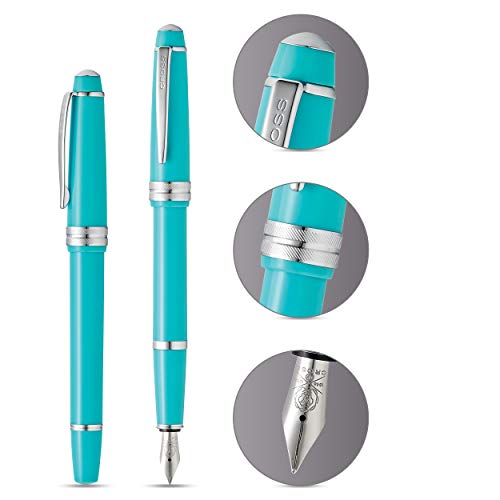 Foto 2 | Pluma Estilográfica Cross Bailey De Resina Pulida Ligera, Color Verde Azulado - Venta Internacional.