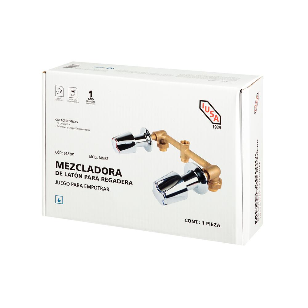 Foto 7 pulgar | Llave Mezcladora Con Regadera Para Empotrar Iusa Primo Esencial Color Plateado