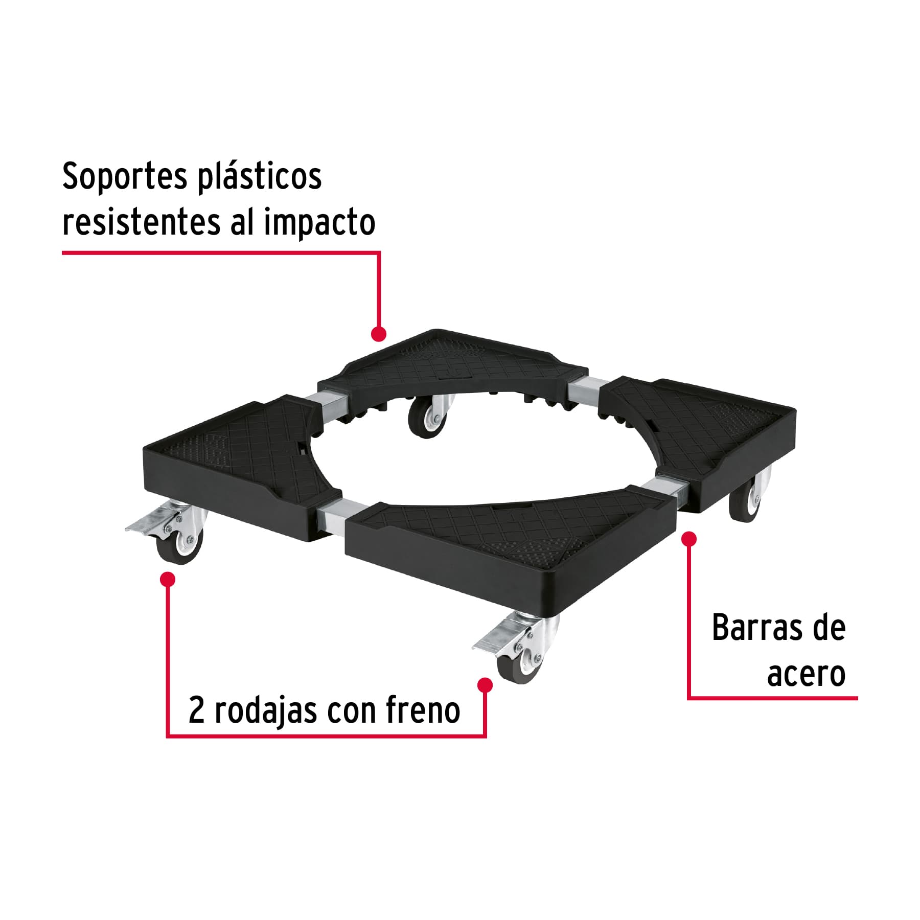Foto 3 pulgar | Base Universal con Ruedas Truper