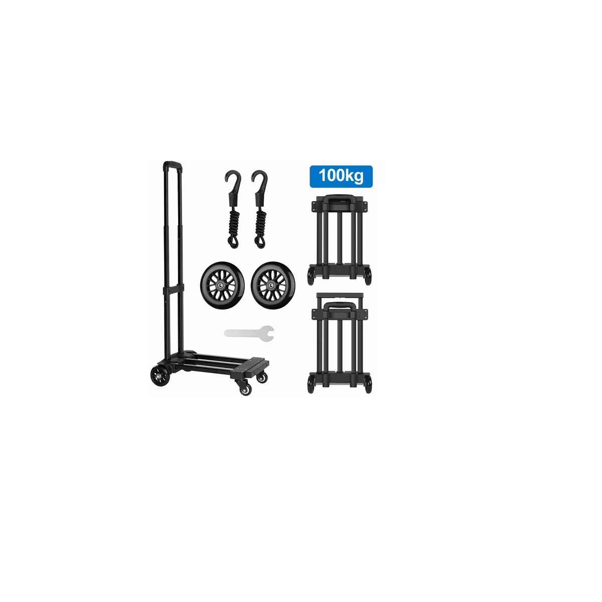 Foto 3 pulgar | Diablo De Carga Plegable Con Extensible Capacidad 100 Kg. Eo Safe Imports Esi-10840 Negro