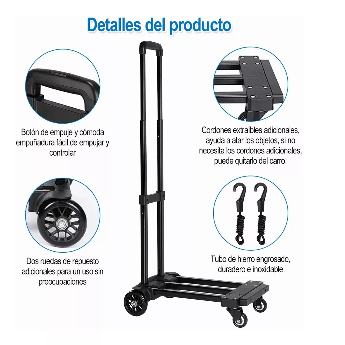 Foto 4 pulgar | Diablo De Carga Plegable Con Extensible Capacidad 100 Kg. Eo Safe Imports Esi-10840 Negro