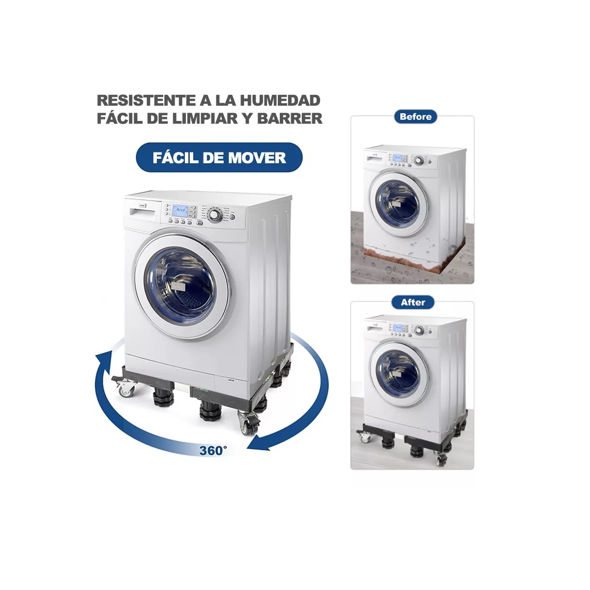 Foto 4 pulgar | Base Multifuncional Universal Para Lavadoras Y Refrigerado Eo Safe Imports Esi-16030 Gris