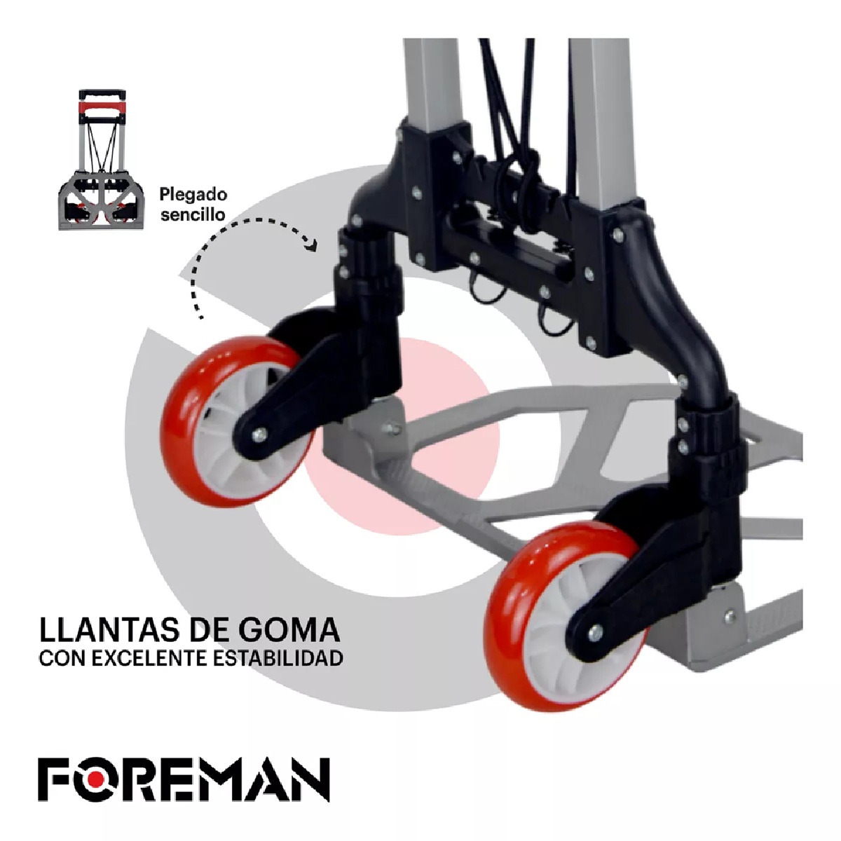 Foto 4 pulgar | Diablo de Carga Foreman Plegable 100 kg