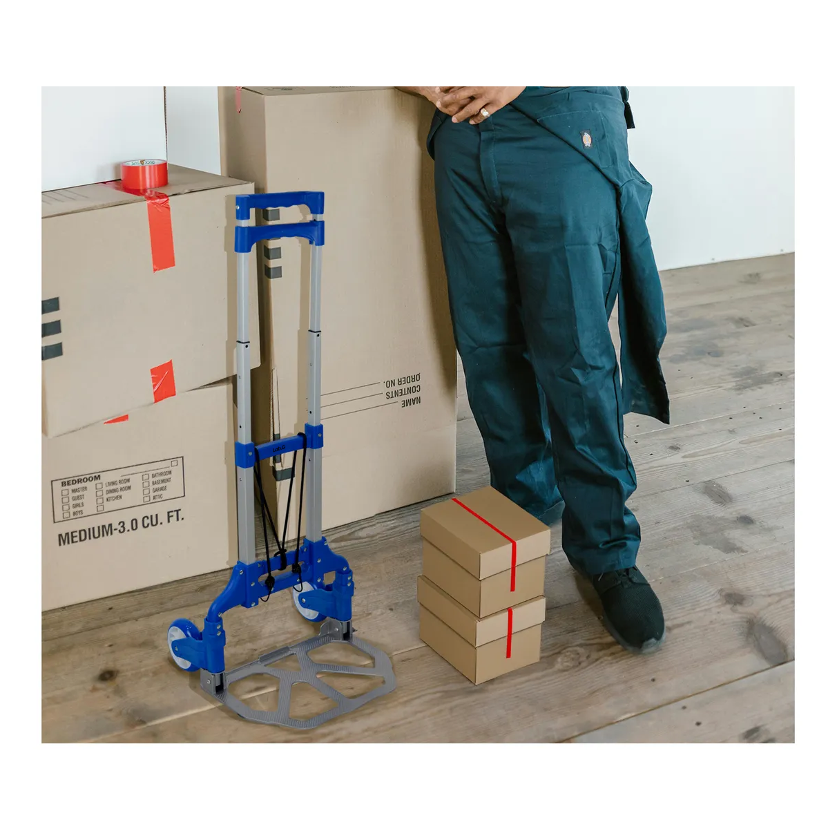 Foto 5 | Diablo Lab.g De Carga Plegable 100 Kg Altura Ajustable Resistente Azul
