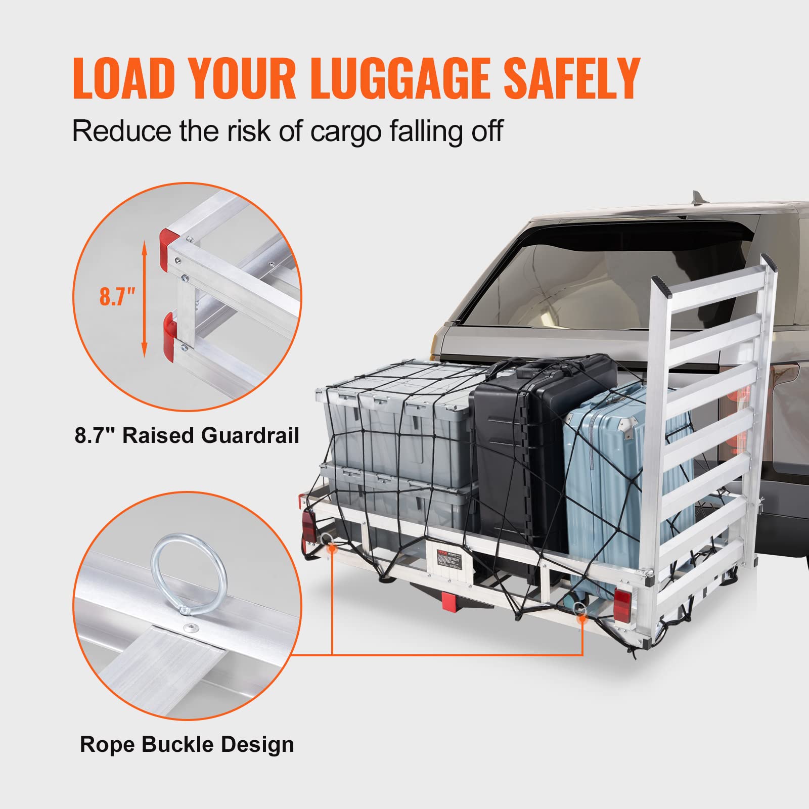 Foto 5 | Transportador De Carga Hitch Vevor, 50 X 75 X 22 Cm, 227 Kg, Aluminio Con Rampa - Venta Internacional.