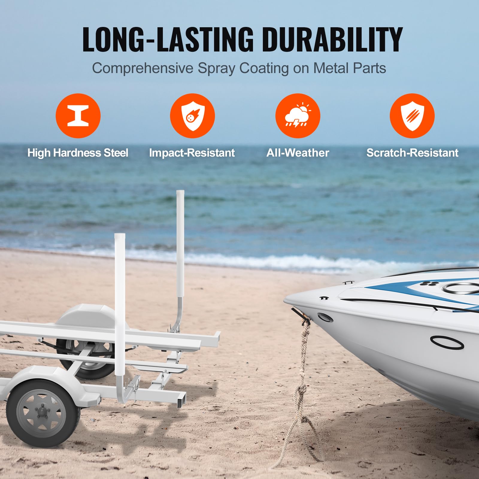 Foto 5 pulgar | Trailer Guide Vevor Boat De 60 Pulgadas Ajustable Con Pvc Para Barco De Esquí - Venta Internacional.