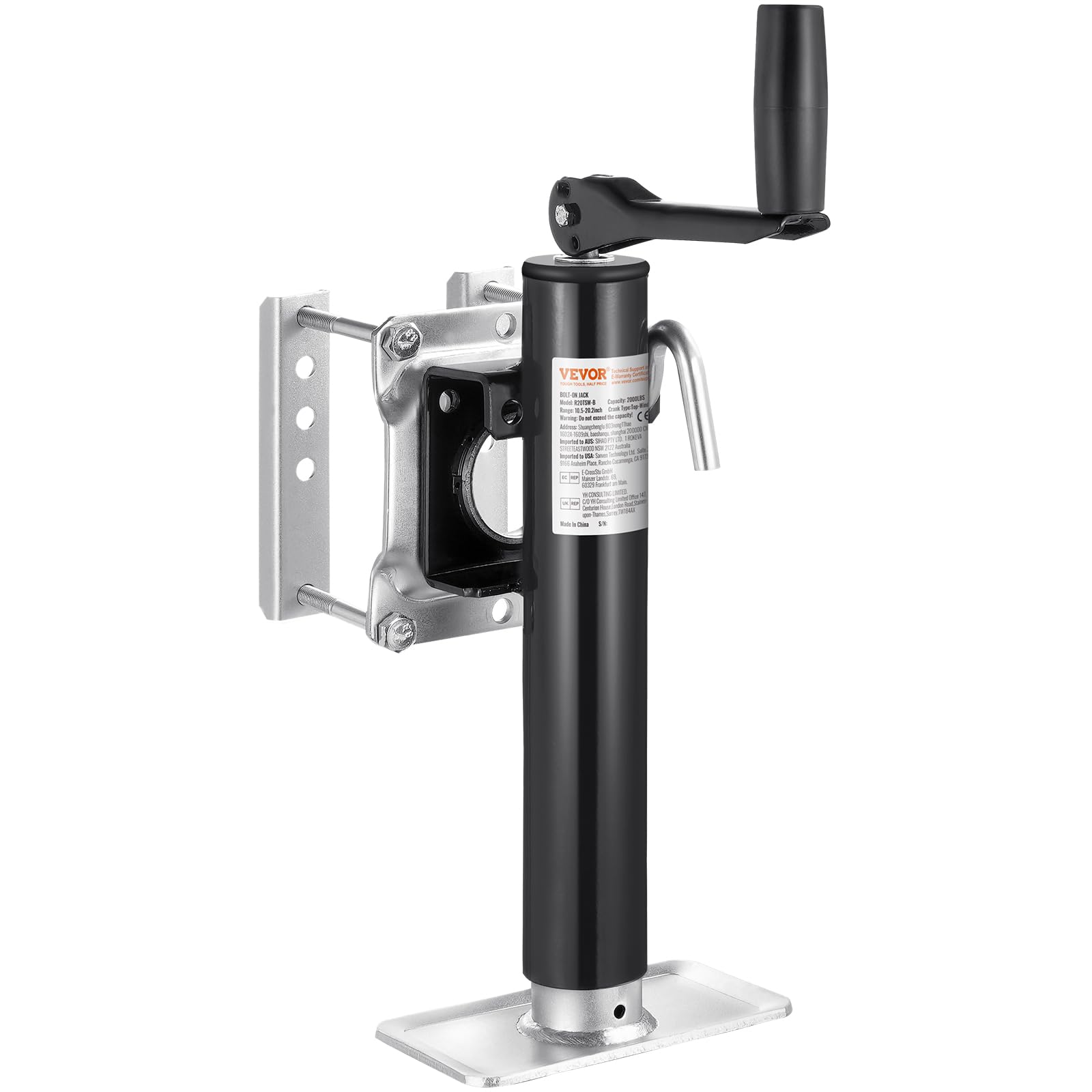Remolque Jack Vevor Heavy Duty De 2000 Libras, Capacidad De Carga De 10 Cm - Venta Internacional.