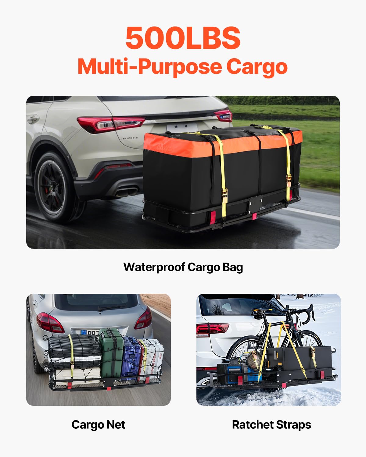 Foto 2 | Transportador De Carga Hitch Vevor, 60 X 20 X 15 Cm, 227 Kg De Capacidad Con Acc - Venta Internacional.