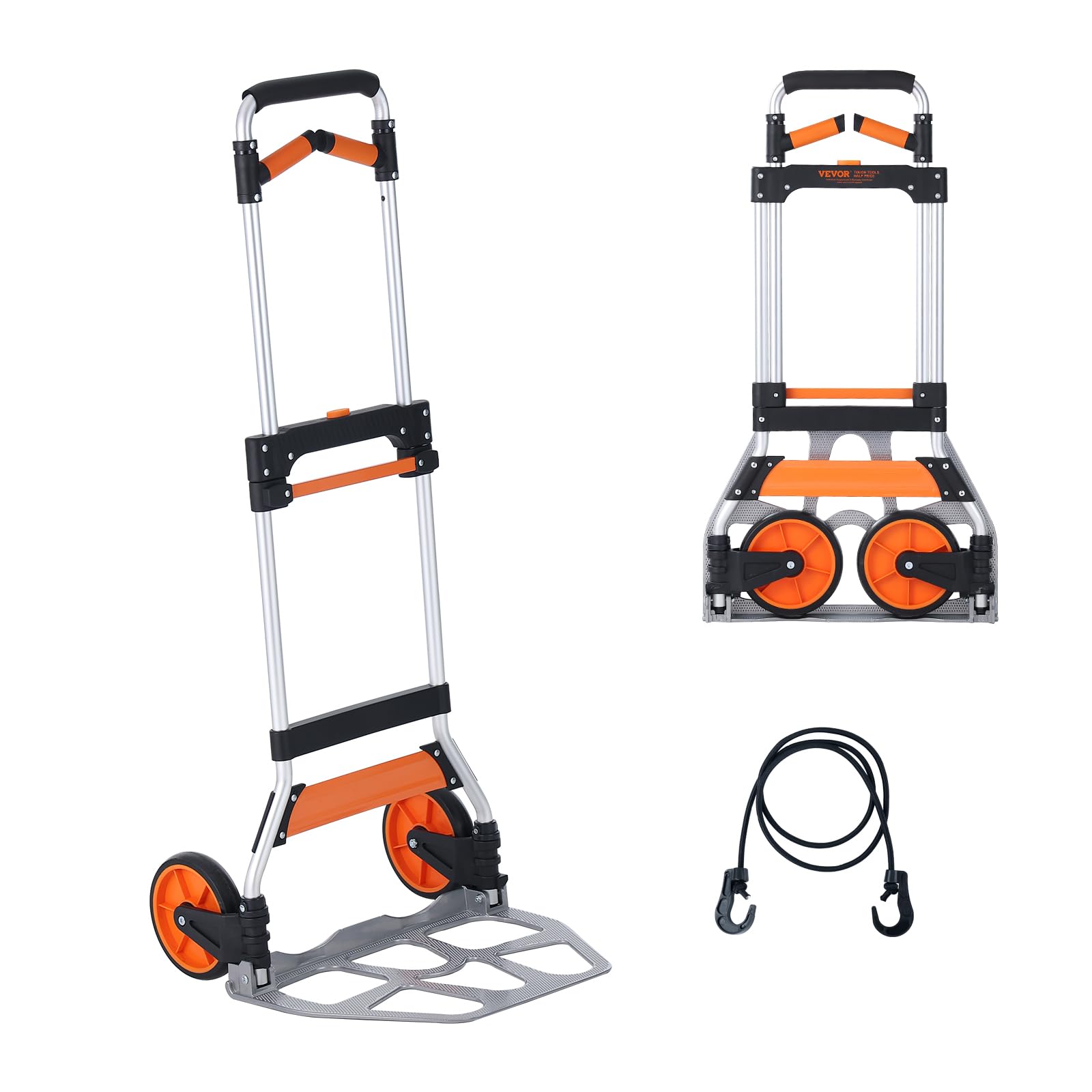 Foto 2 pulgar | Carrito De Mano Plegable Vevor De Aluminio Con Capacidad Para 140 Kg - Venta Internacional.