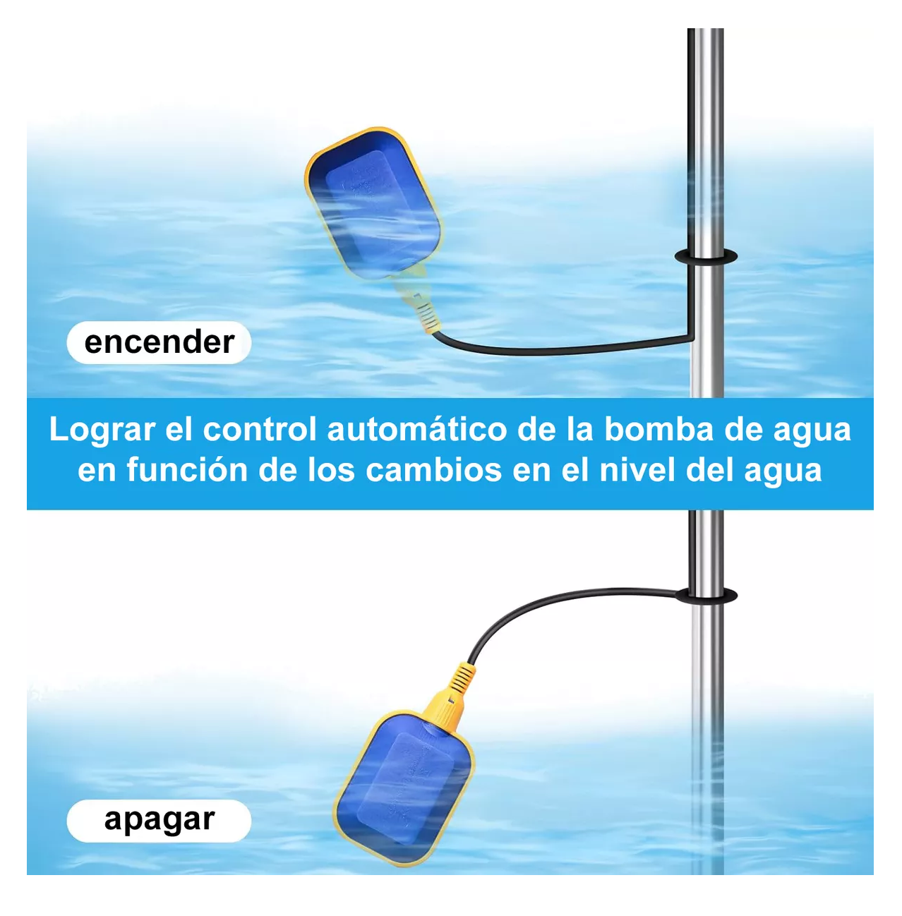 Foto 4 | Flotador Eléctrico Electronivel Tinaco Cisterna 6m Cable Amarillo Negro Azul