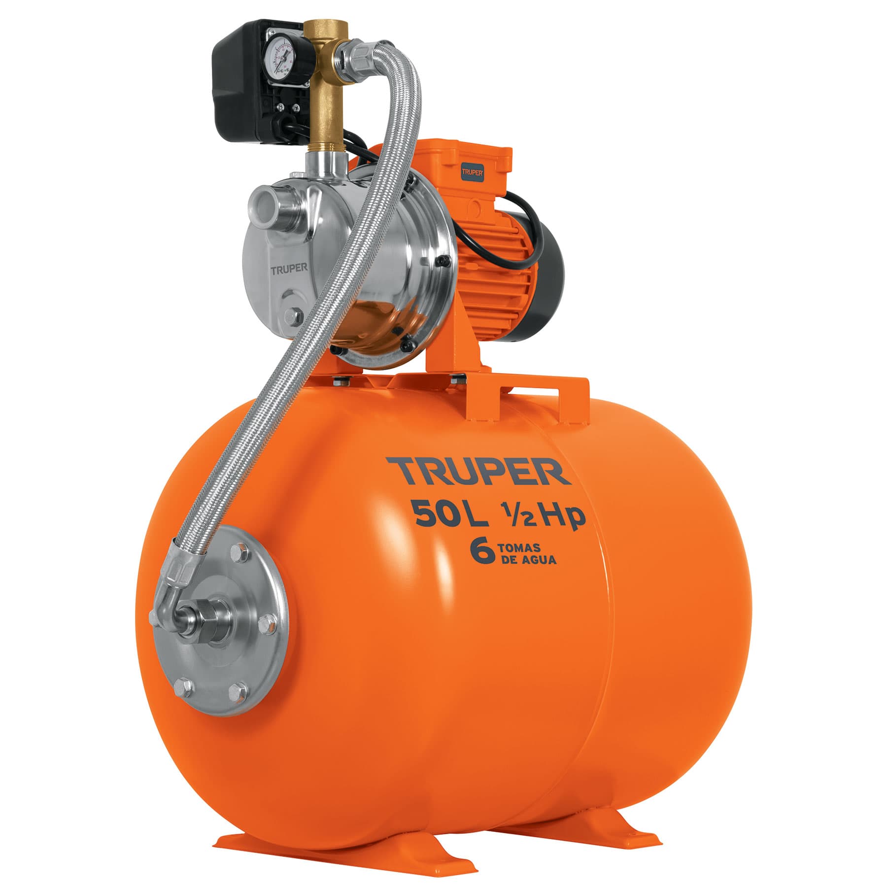 Bomba Hidroneumática Trupe 50 L color Naranja