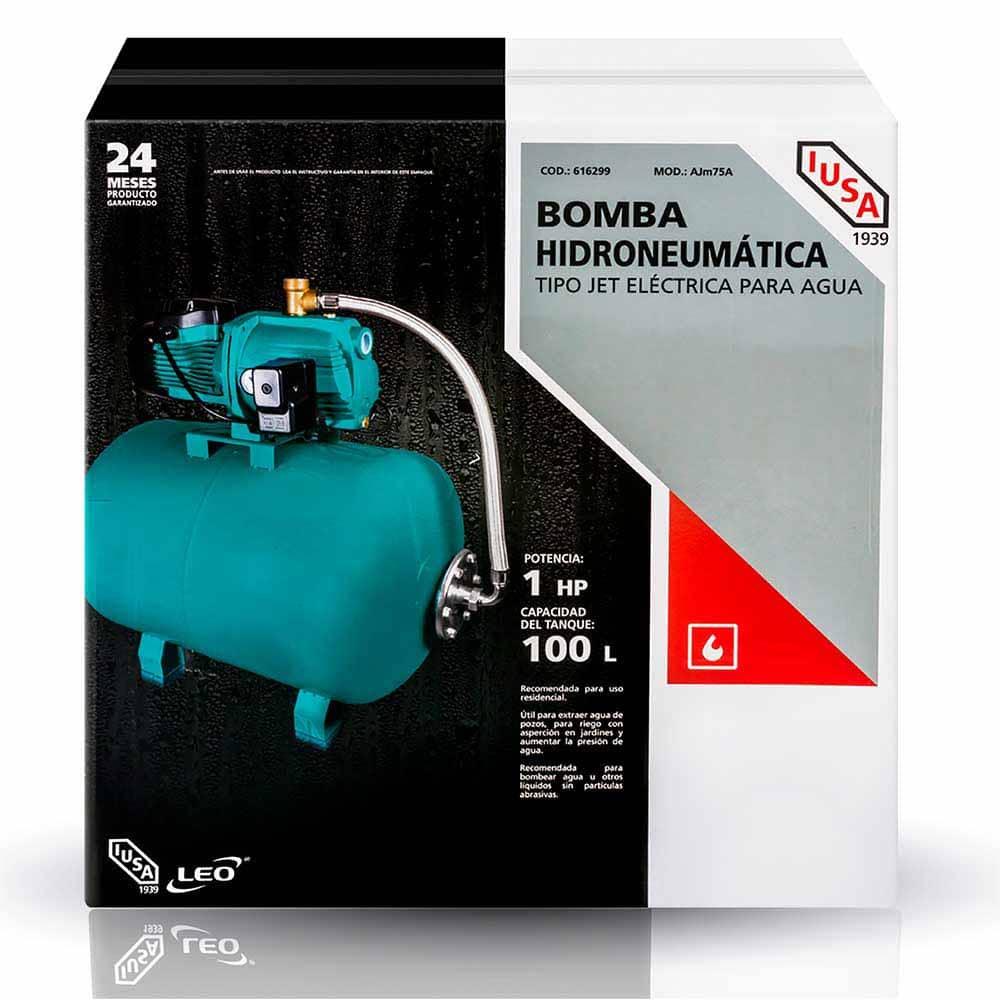 Foto 6 pulgar | Hidroneumático Bomba Jet 1 Hp Iusa Tanque 100 Litros Azul