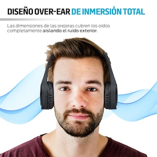 Foto 5 | Audífonos tipo Diadema Redlemon 79397 color Negro con Bluetooth e Inalámbricos HD Aux 3.5 mm