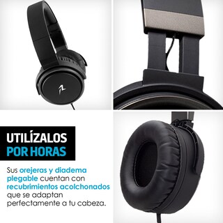 Foto 8 | Audífonos Tipo Diadema Redlemon 78989 color Negro Over-ear Plegables Sonido HD Manos Libres Cable Auxiliar 3.5mm