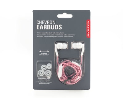 Foto 2 | Audifonos con Cable Trenzado Kikkerland color Rojo