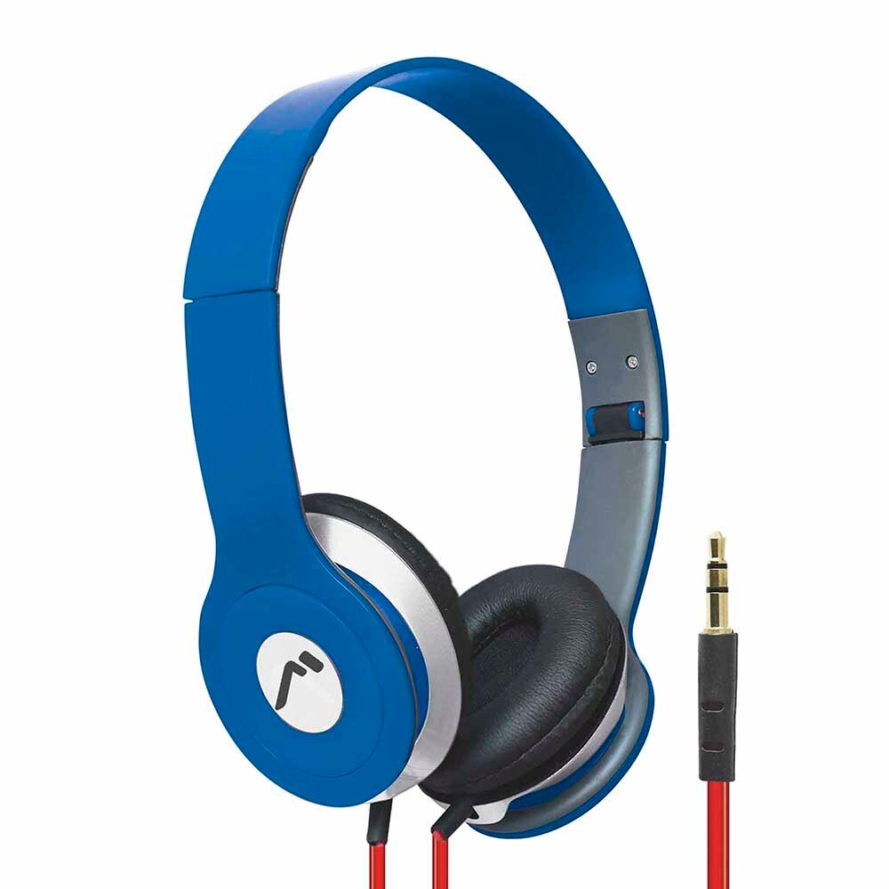Audífonos Diadema Mitzu Mh-5026bl color Azul Plegables Aislantes $1,800