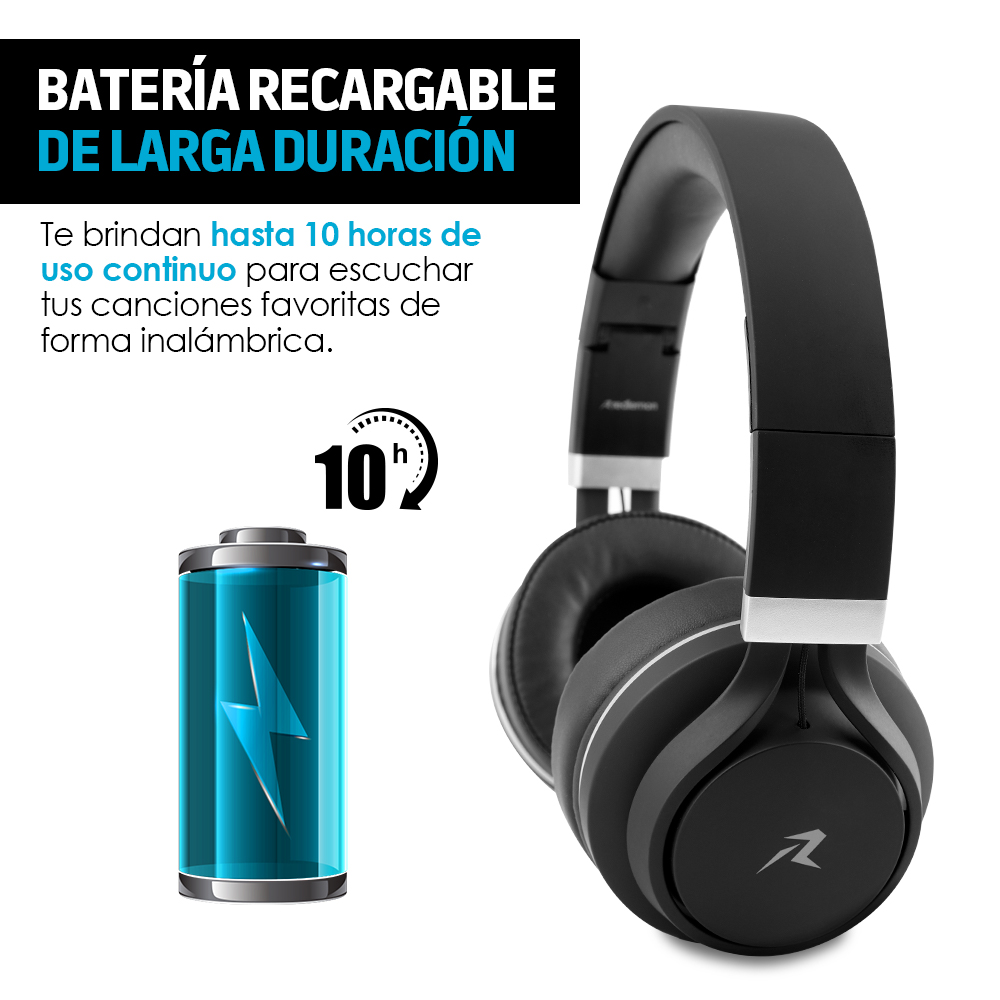 Foto 4 pulgar | Audí­fonos Tipo Diadema Redlemon 79329 color Negro con Bluetooth Inalámbricos Over-Ear Plegable