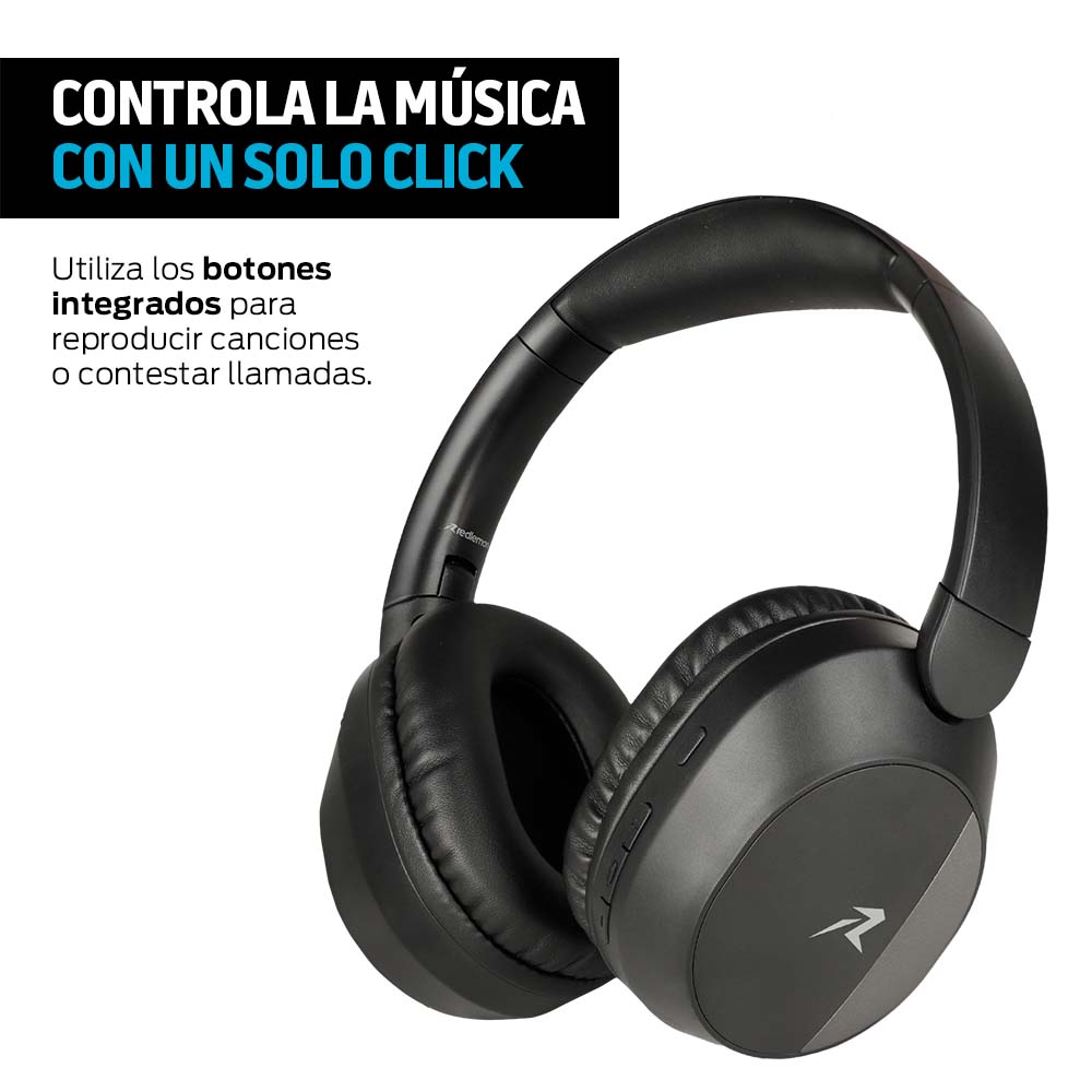 Foto 6 pulgar | Audí­fonos Tipo Diadema Redlemon 79329 color Negro con Bluetooth Inalámbricos Over-Ear Plegable