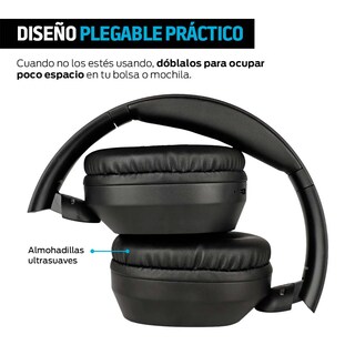 Foto 6 | Audífonos Tipo Diadema Redlemon 79329 color Negro con Bluetooth Inalámbricos Over-Ear Plegable