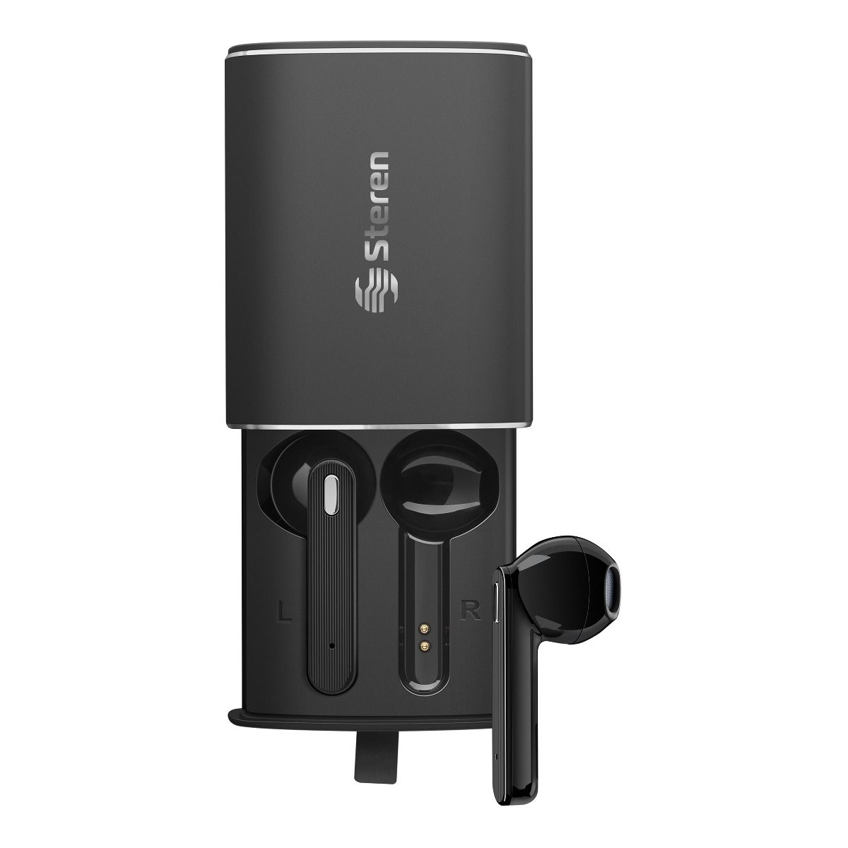 Audífonos Bluetooth Steren AUD-7560 color Negro Freepods True Wireless