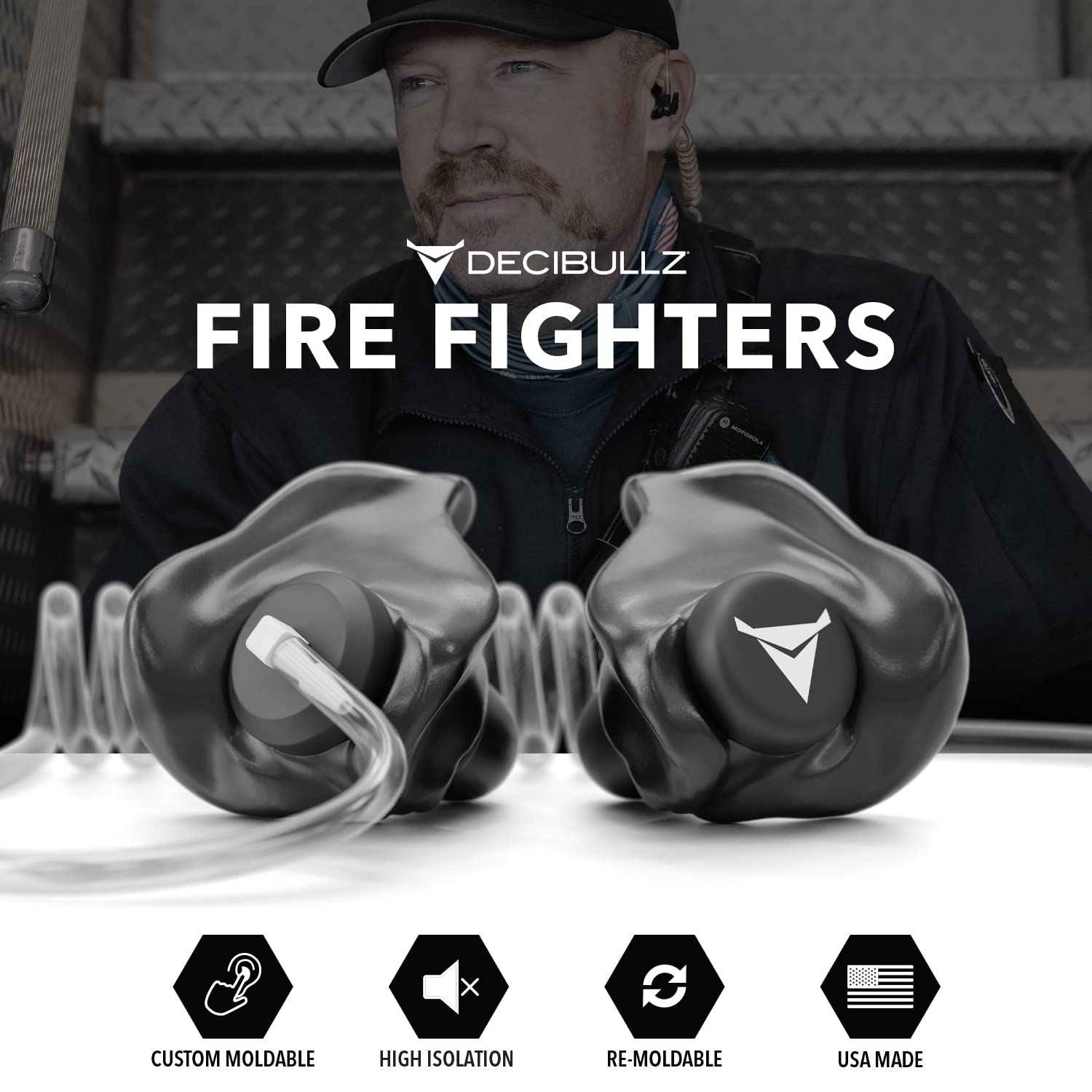 Foto 5 | Auricular De Seguridad Para Radiovigilancia Decibullz Thermo-fit - Venta Internacional.