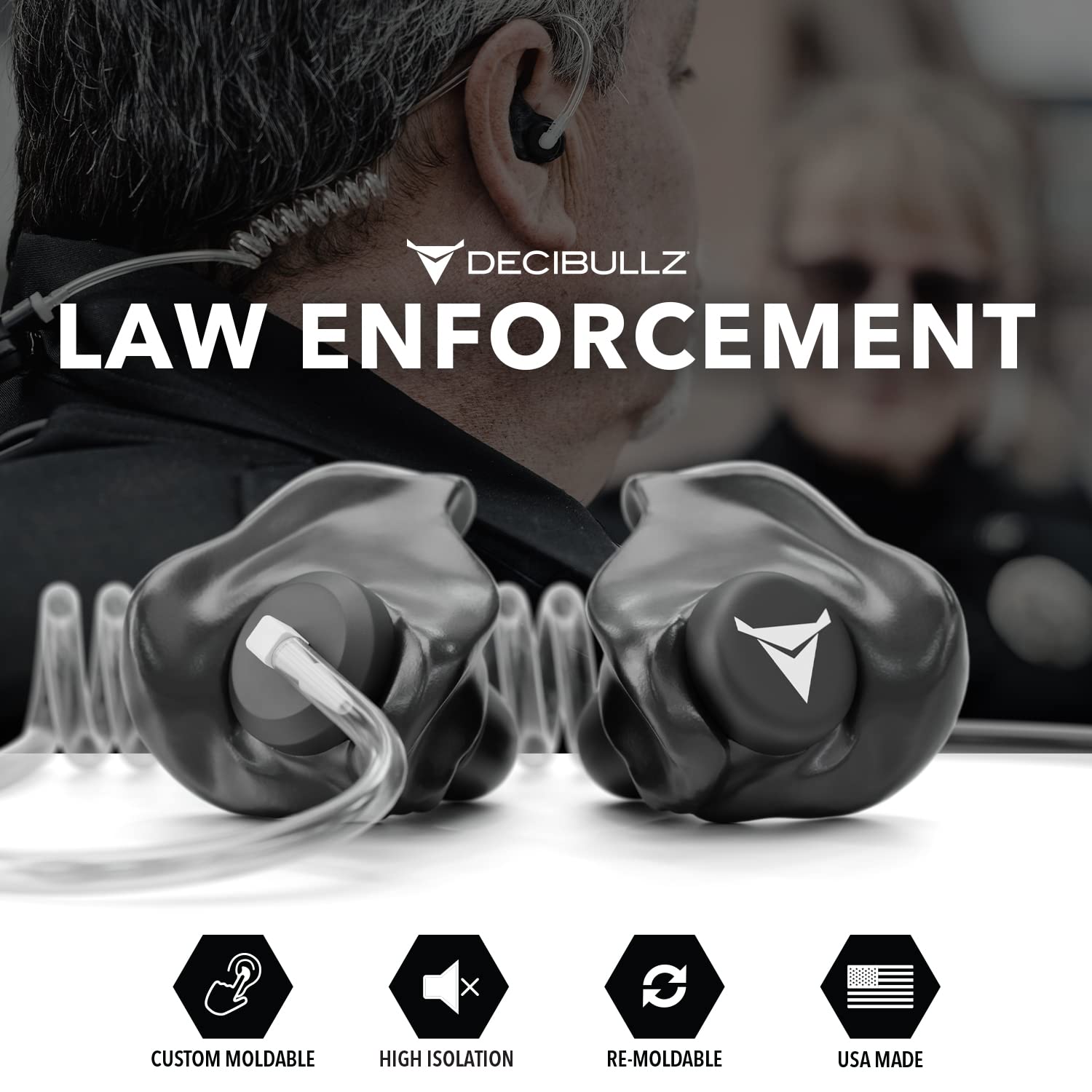 Foto 6 | Auricular De Seguridad Para Radiovigilancia Decibullz Thermo-fit - Venta Internacional.