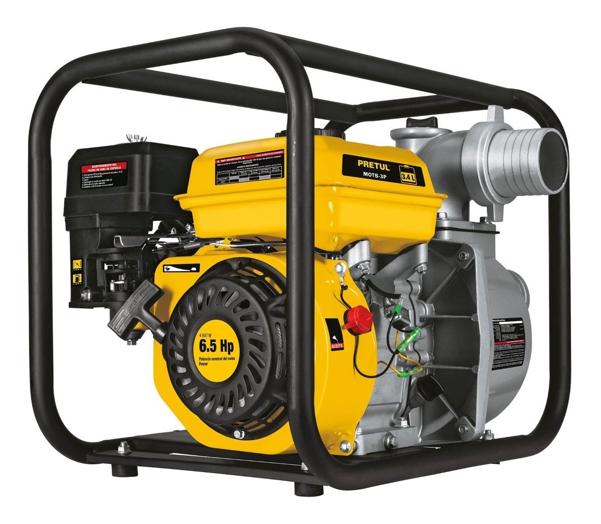 Motobomba Pretul MOTB-3P color Amarillo 26063 6.5 HP  3 X 3''