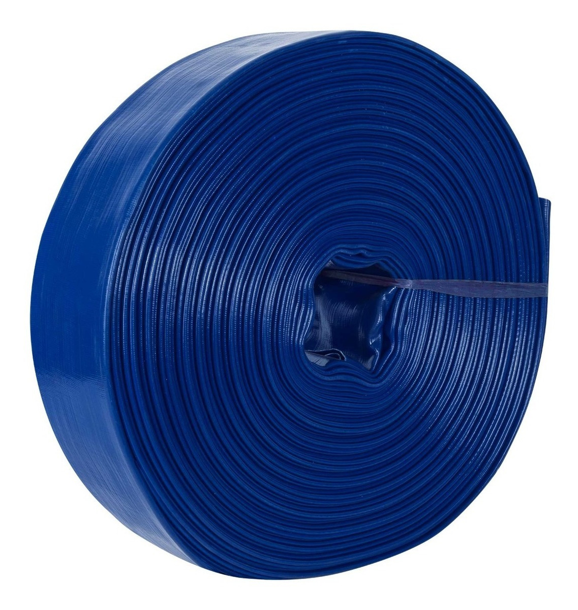 Manguera Plana Truper TRU100865 color Azul de 3 X 50 M de Descarga para Motobomba