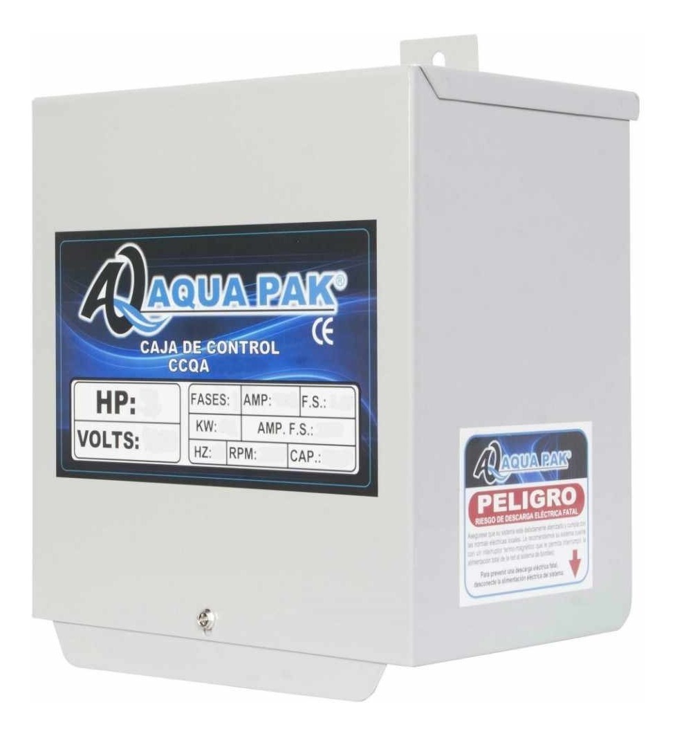 Caja de Control Aqua Pak CCQA 5230 color Gris para Motor Sumergible 5 HP 1 F 230 V