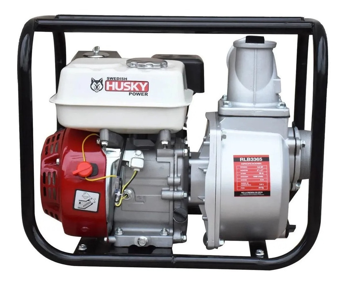 Bomba Motobomba Husky Motor Gasolina 6.5hp 4 Tiempos Rlb3365