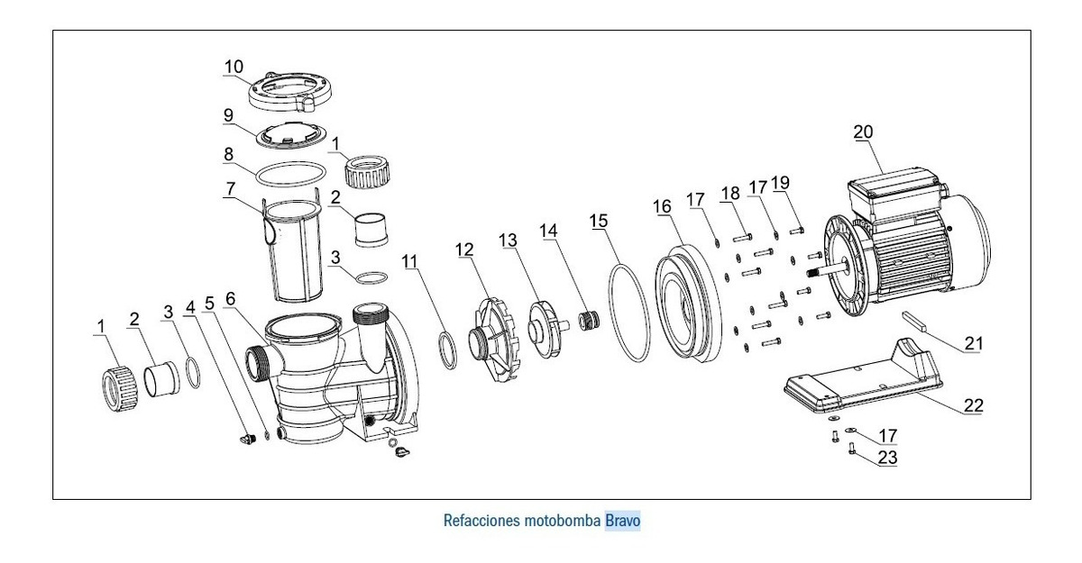 Foto 1 | Motobomba Para Alberca Bravo - Canastilla