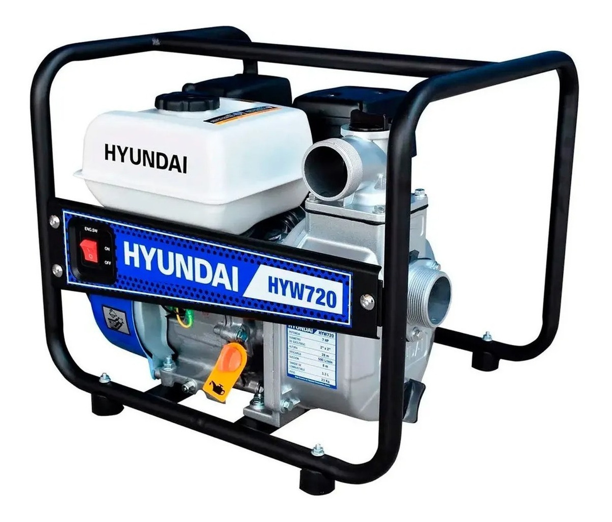 Motobomba Hyundai 2x2 Bomba Agrícola A Gasolina 6.7hp Hyw720