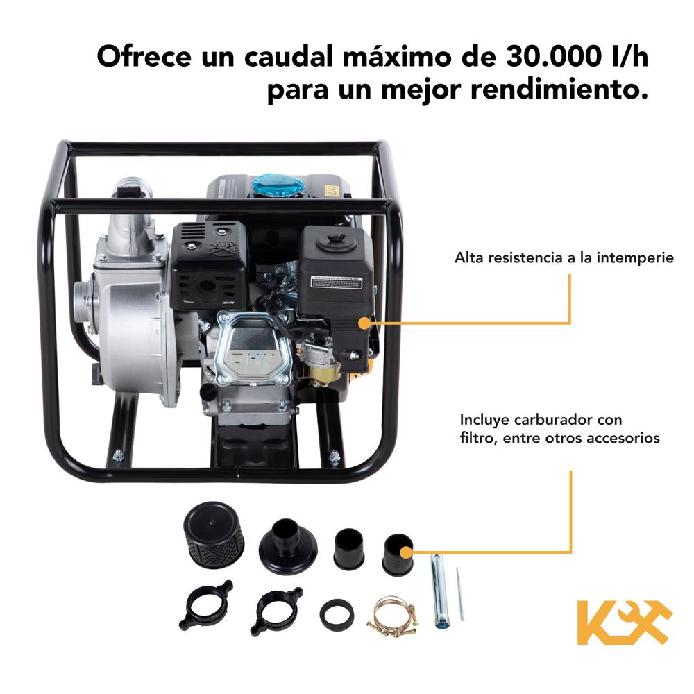 Foto 4 | Motobomba A Gasolina Uso Agricola Autocebante Motor 6.5hp 6l