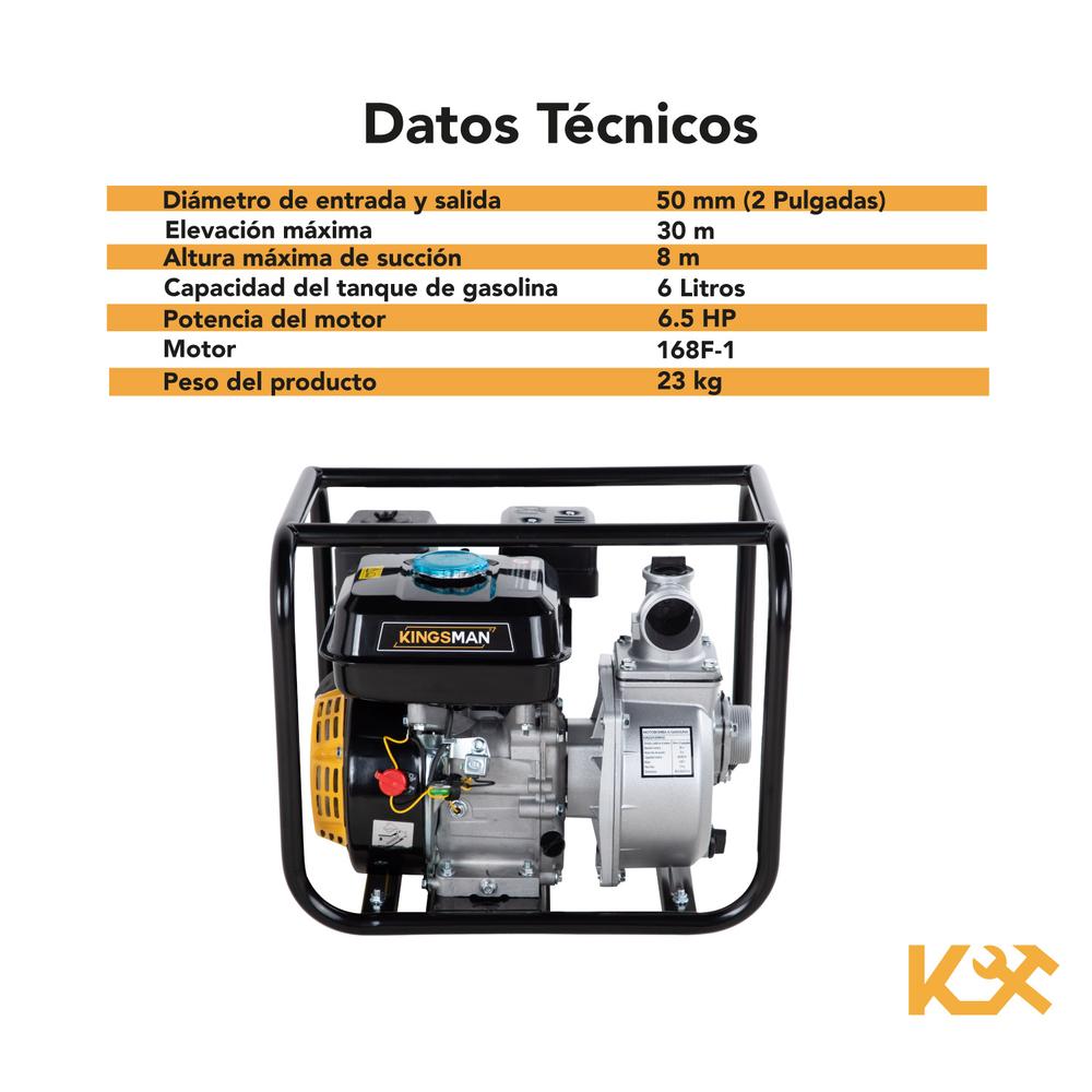 Foto 7 pulgar | Motobomba A Gasolina Uso Agricola Autocebante Motor 6.5hp 6l