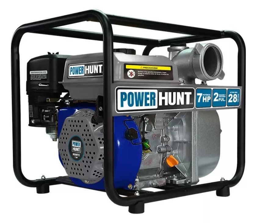 Motobomba Bomba De Agua Autocebante A Gasolina 2x2 Power Hunt 7hp Riego