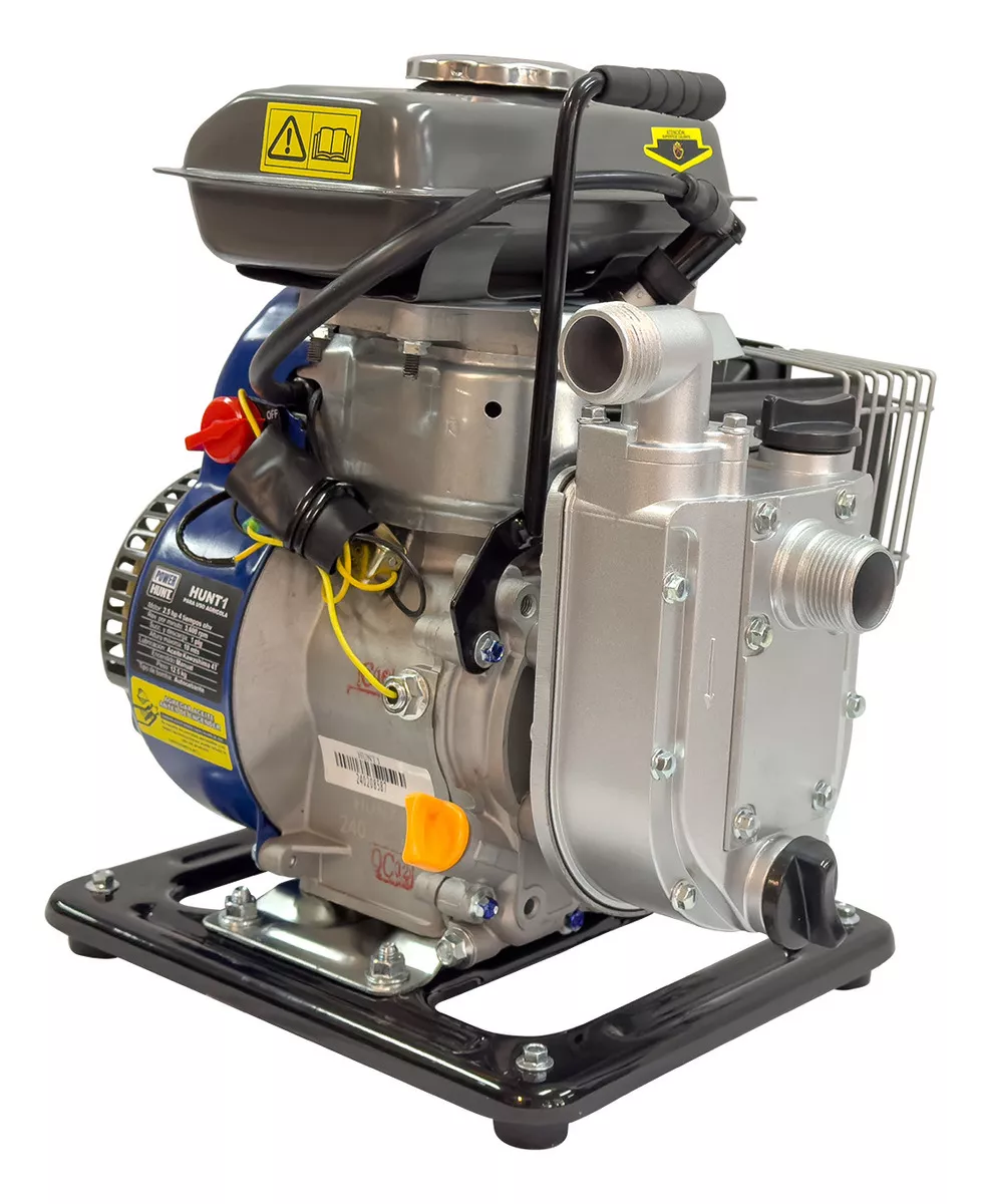 Foto 4 | Motobomba Bomba De Agua A Gasolina 1x1 Power Hunt 4 Tiempos 2.5 Hp Riego Conexiones Y Abrazaderas