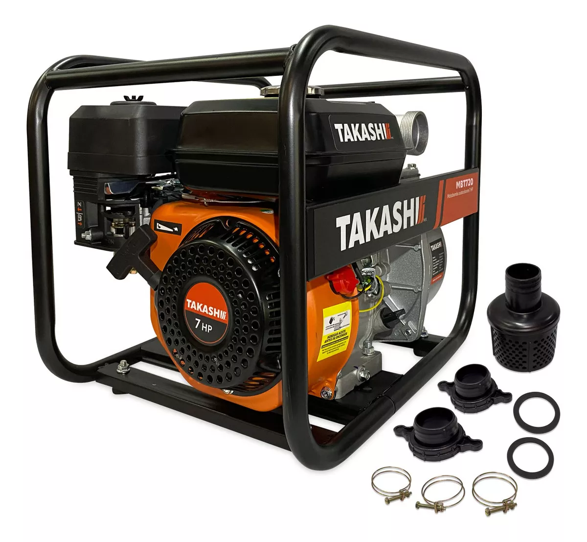 Motobomba Bomba 2x2 De Agua A Gasolina Alta Presion Takashi 7hp Riego Autocebante