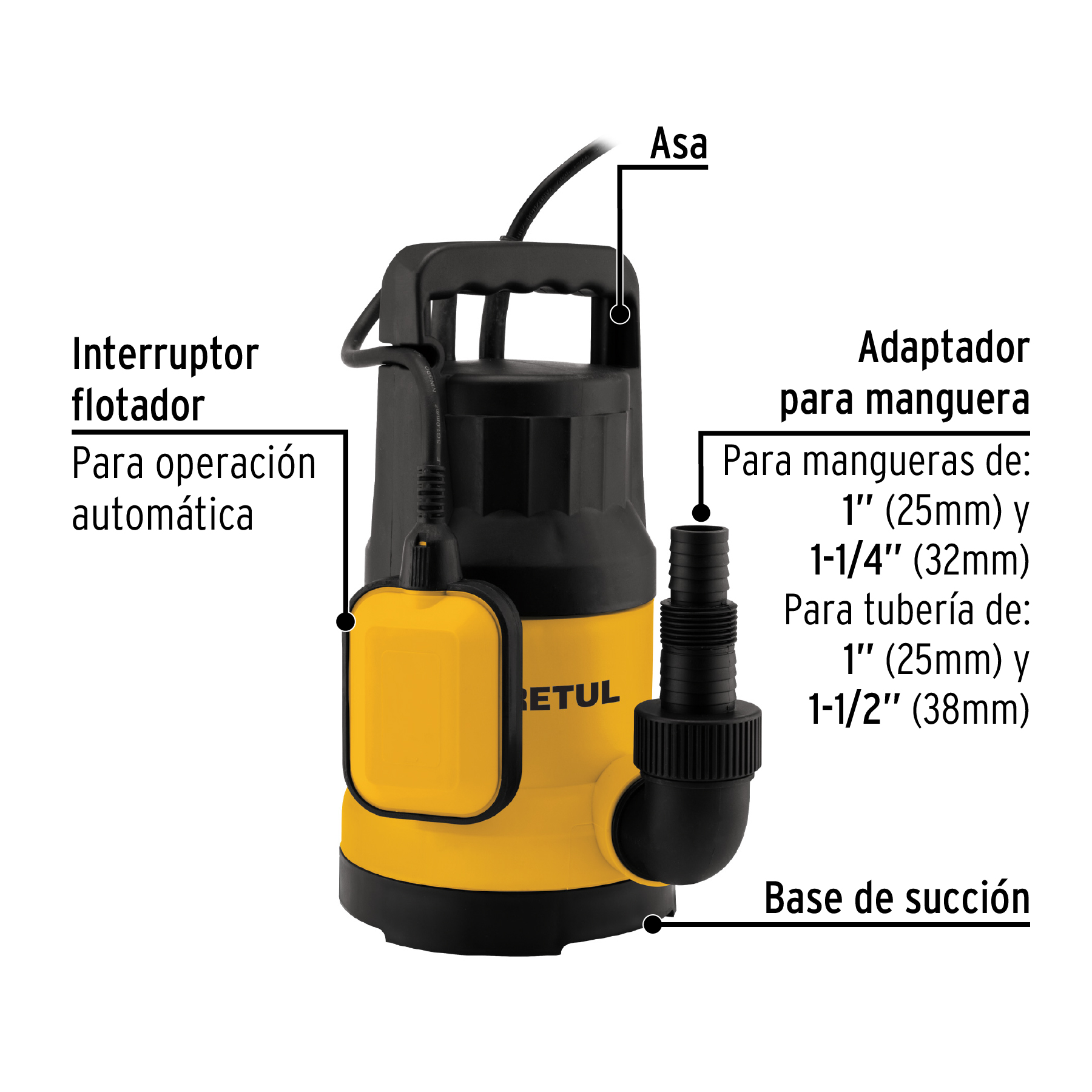 Foto 2 | Bomba Sumergible Pretul Bos-1lpp para Agua Limpia 1 Hp