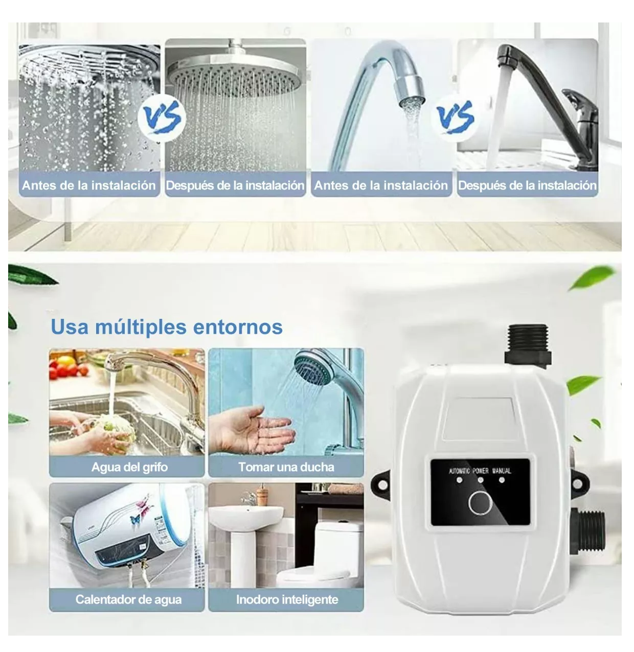 Foto 4 pulgar | Bomba de Agua Presurizadora  Belug Automática + Manual 35l Min 1/6 Hp Blanco