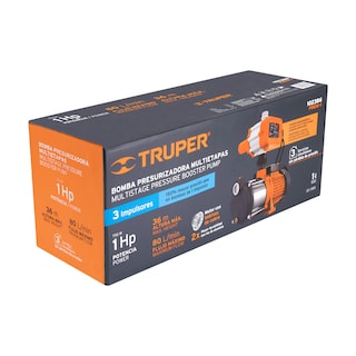 Foto 3 | Bomba Presurizadora Multietapas Truper PREM-1 color Naranja 1 Hp