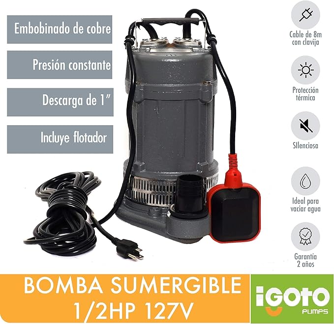 Foto 4 pulgar | Bomba Sumergible Igoto de 1/2 Hp