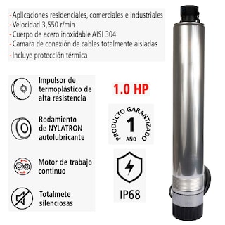 Foto 2 | Bomba Hidráulica Iusa tipo Bala Dominator 1.0 Hp