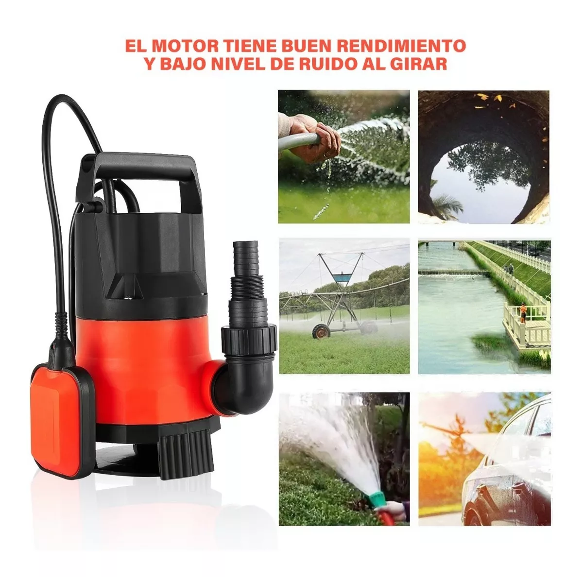 Foto 6 pulgar | Bomba De Agua Sumergible Bomba Pozo 750w 1hp 110v Eo Safe Imports Esi-10247 Naranja