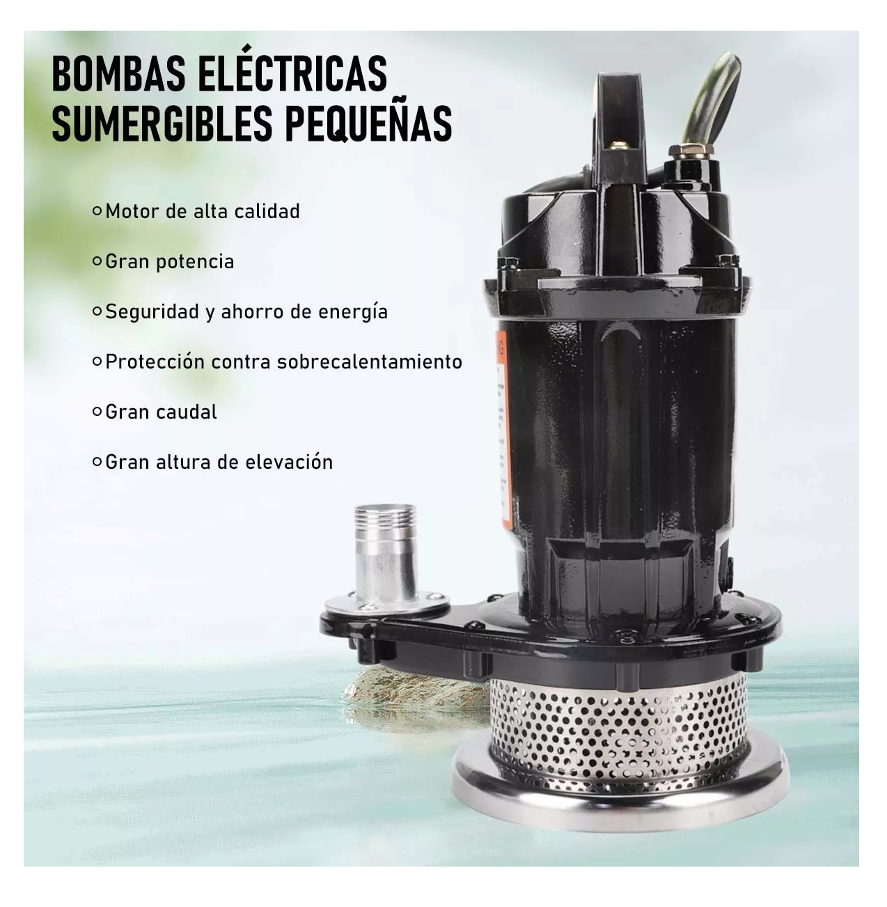 Foto 5 pulgar | Bomba Sumergible Metálica 1/2 Hp Para Agua Limpia/sucia 110v Negro